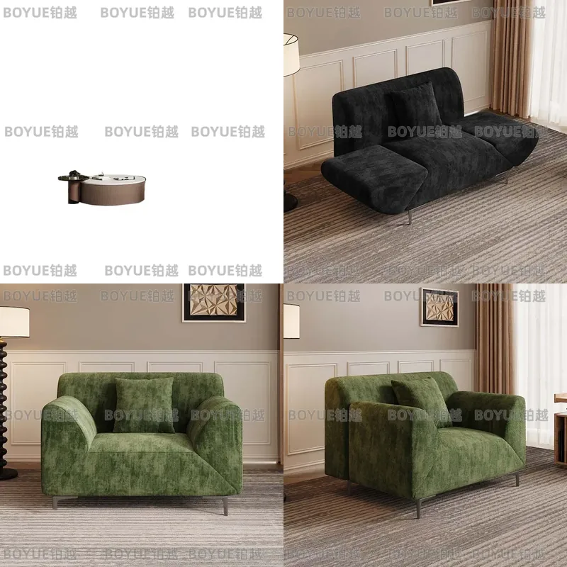 Home Office Guest Room - Küçük Daireler İçin Lüks Kumaş Kanepe