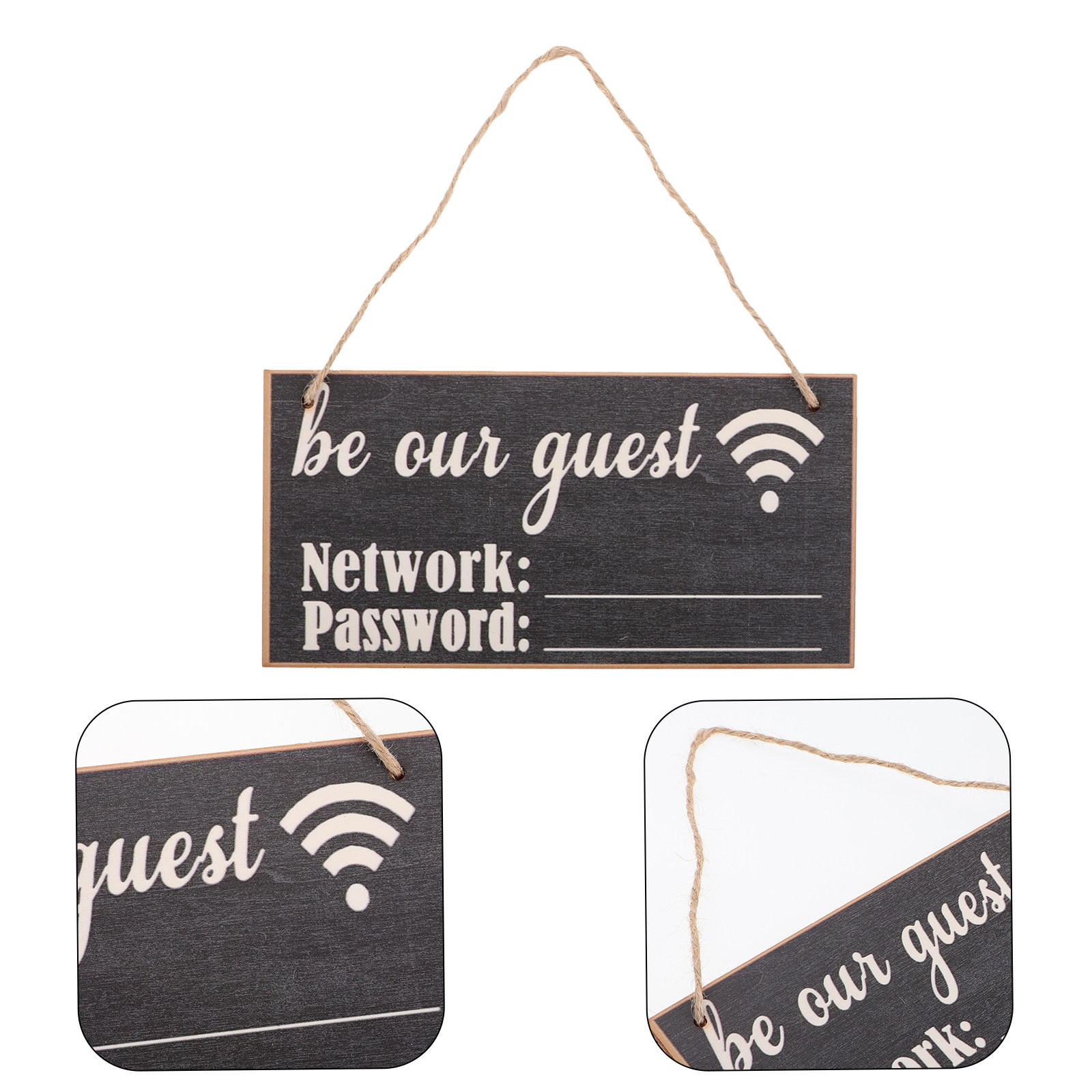 2 Adet Ahşap WiFi Şifre Levhas - Home Office Guest Room incelemesi ve fiyatı